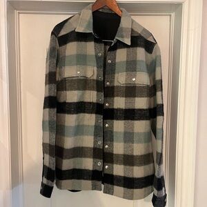 Men’s Rick Owens Strobe FW 2022 pearl plaid jacket
